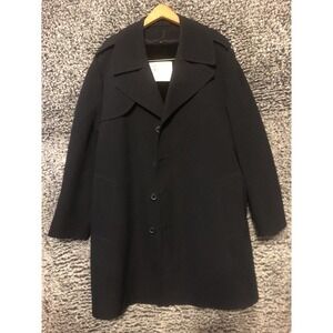 London Fog Maincoats Men's Navy Trench Coat With Belt Lining Size 40R Vintage